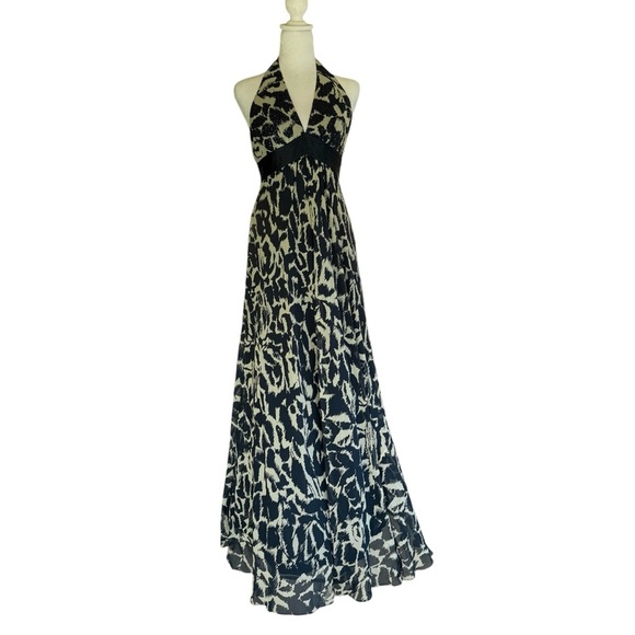 BCBGMaxAzria Navy and White Maxi Dress - Picture 2 of 12